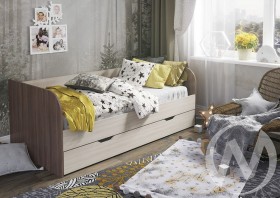 Кровать детская Балли 2-х уровневая (шимо темный/шимо светлый) в Горно-Алтайске - gorno-altajsk.katalogmebeli.com | фото
