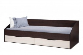 Кровать одинарная "Фея - 3" (симметричная) New (венге / вудлайн кремовый / ДВПО: белый) в Горно-Алтайске - gorno-altajsk.katalogmebeli.com | фото