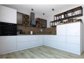 Модульная кухня Бронкс 1,8 м (Кварц) в Горно-Алтайске - gorno-altajsk.katalogmebeli.com | фото 5