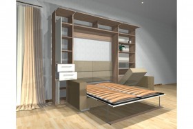 Шкаф-кровать с диваном Каролина в Горно-Алтайске - gorno-altajsk.katalogmebeli.com | фото 3