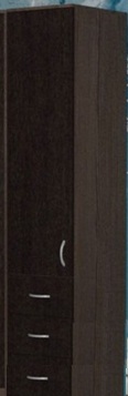 Шкаф-пенал №2 (закрытый) Бодего темный/Венге в Горно-Алтайске - gorno-altajsk.katalogmebeli.com | фото