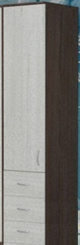 Шкаф-пенал №2 (закрытый) Бодего темный/Винтерберг в Горно-Алтайске - gorno-altajsk.katalogmebeli.com | фото